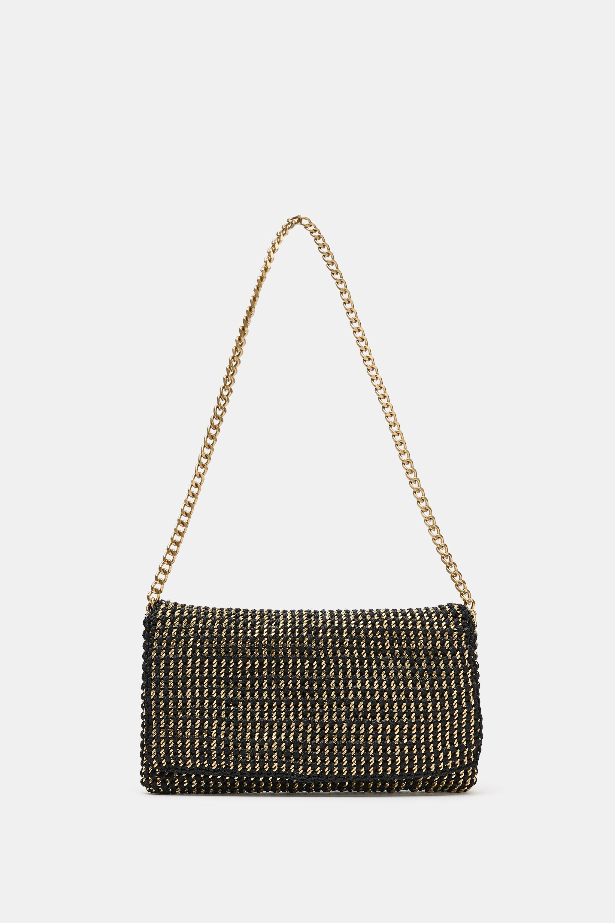 METALLIC FABRIC CROSSBODY BAG | Zara US