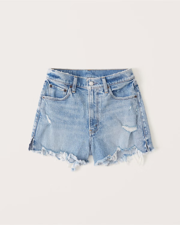 Women's 90s High Rise Cutoff Shorts | Women's New Arrivals | Abercrombie.com | Abercrombie & Fitch (US)