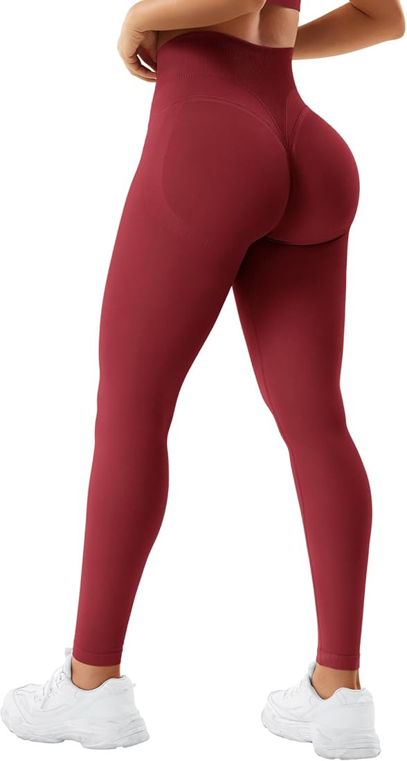 YEOREO Women Activate Workout Hidden Scrunch Leggigns Gym Booty Lifting High Waist Leggings Seaml... | Amazon (US)