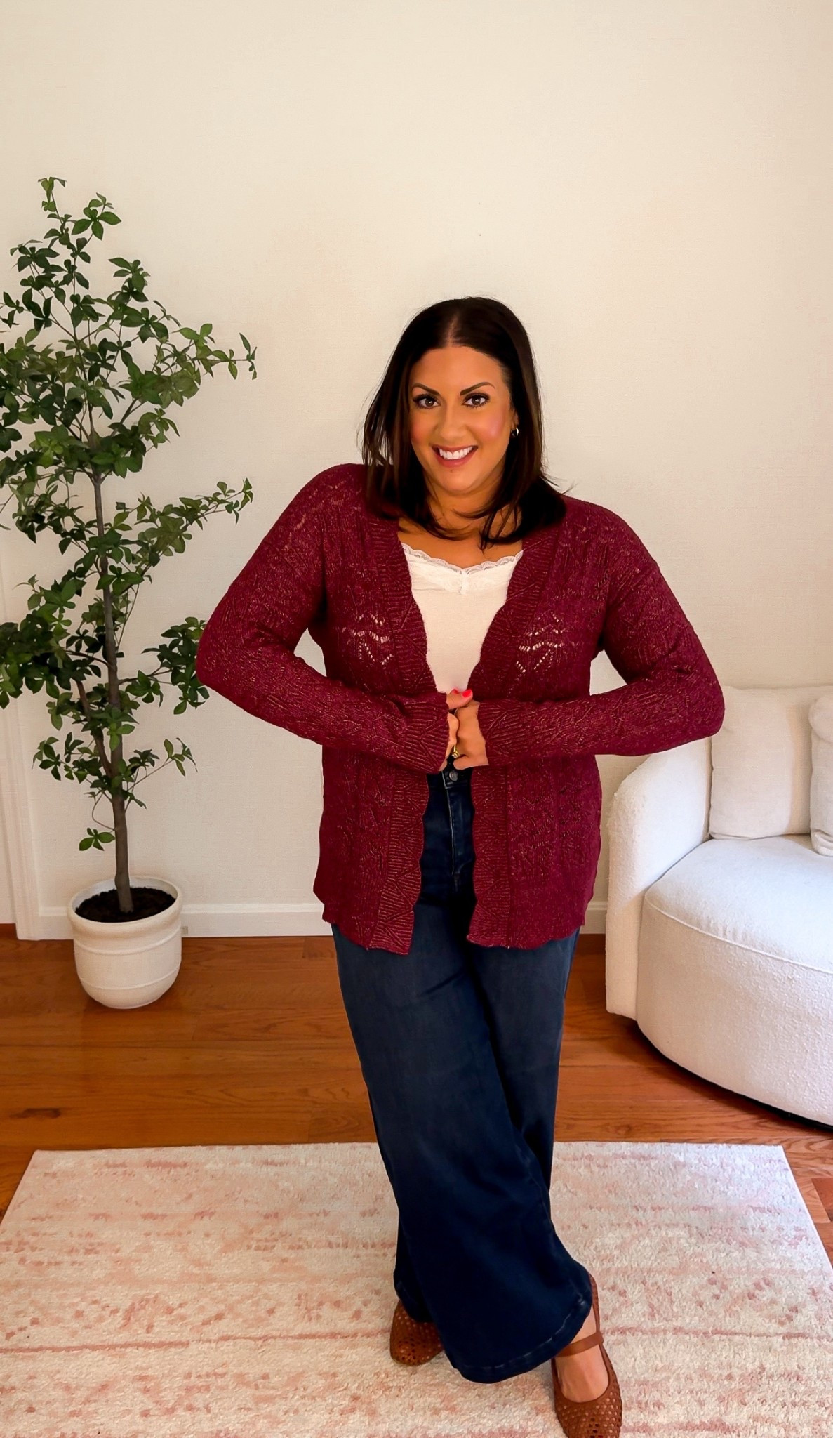 Obsessed with this early fall outfit from Lane Bryant! Size 14/16 cami + cardigan and a size 14 in the jeans! During the Lane Days sale you can get all of this for 30% off 🤩

Fall outfit inspo, fall style, midsize style, midsize fashion, wide leg jeans outfit, cardigan outfit 

#LTKSaleAlert #LTKMidsize #LTKSeasonal