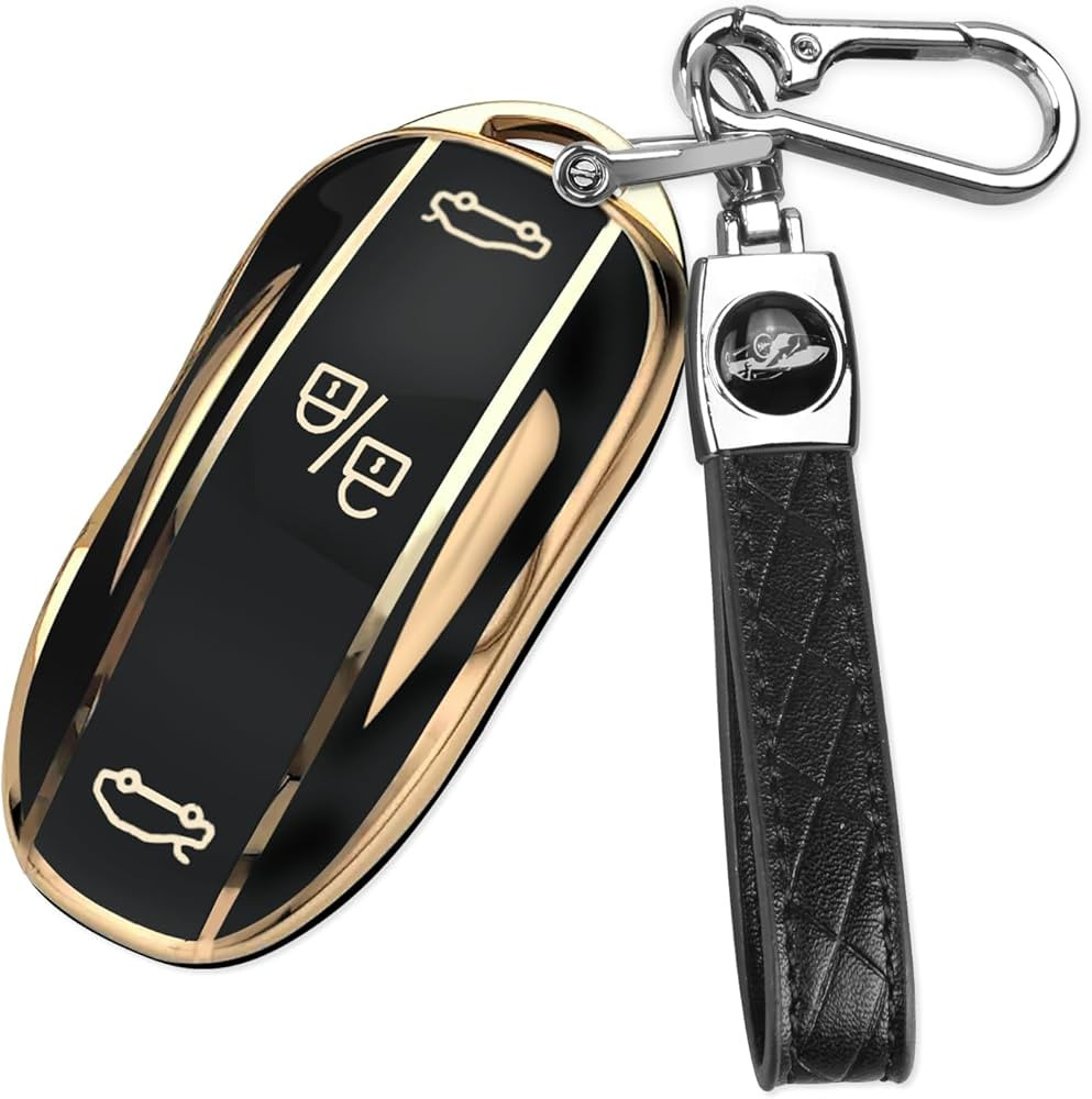QBUC for Tesla Key Fob Cover with Keychain Car Key Case Compatible with Tesla Model 3 / Y Smart R... | Amazon (US)