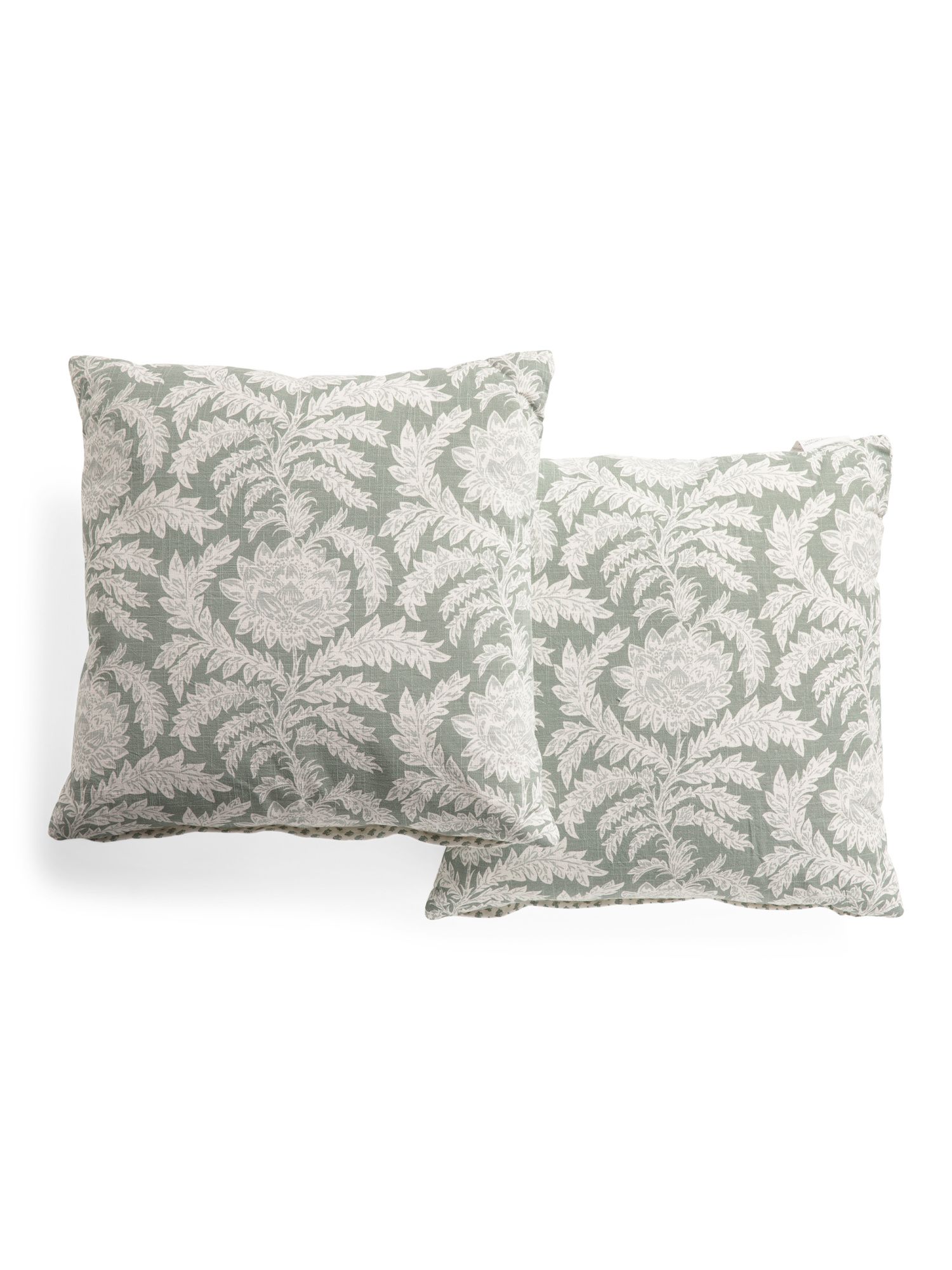 2pk 20x20 Artichoke And Block Print Decorative Pillows | TJ Maxx