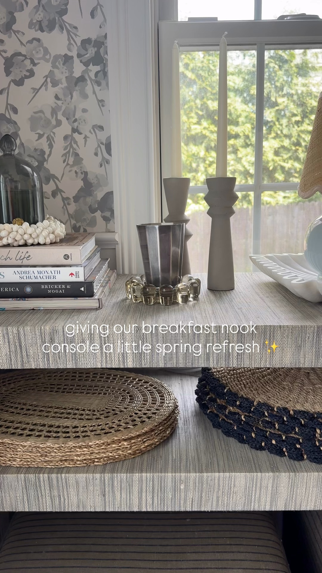 Some tips for styling any room in your home… 

Layer in seasonal accessories (I love seashells, beads and rattan for spring and summer!), use everyday items as decor (placemats, vases, candles can all be styled openly!), and only buy items you truly love and spark joy 🙌🏻

breakfast nook, Kitchen, kitchen inspo, kitchen decor, spring home, spring decorating, console table decor, Serena & Lily, wallpaper, girlonthehudson, neutral home, modern coastal,  cozy home


#LTKHome #LTKSaleAlert #LTKSeasonal