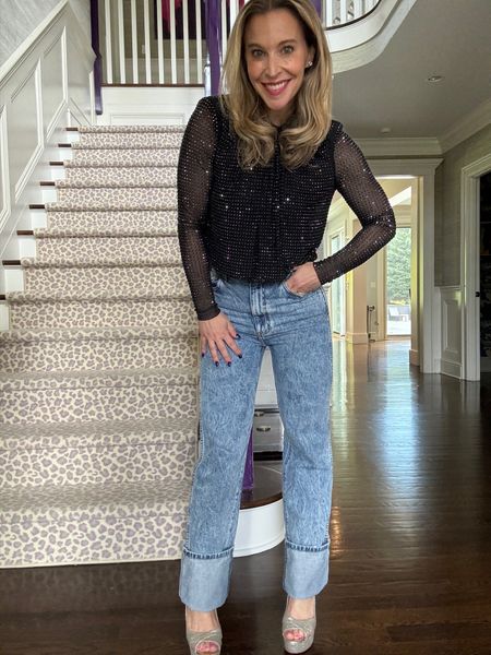 Party top & straight leg jeans FTW. 
@matches #MATCHES

#LTKstyletip #LTKparties #LTKover40