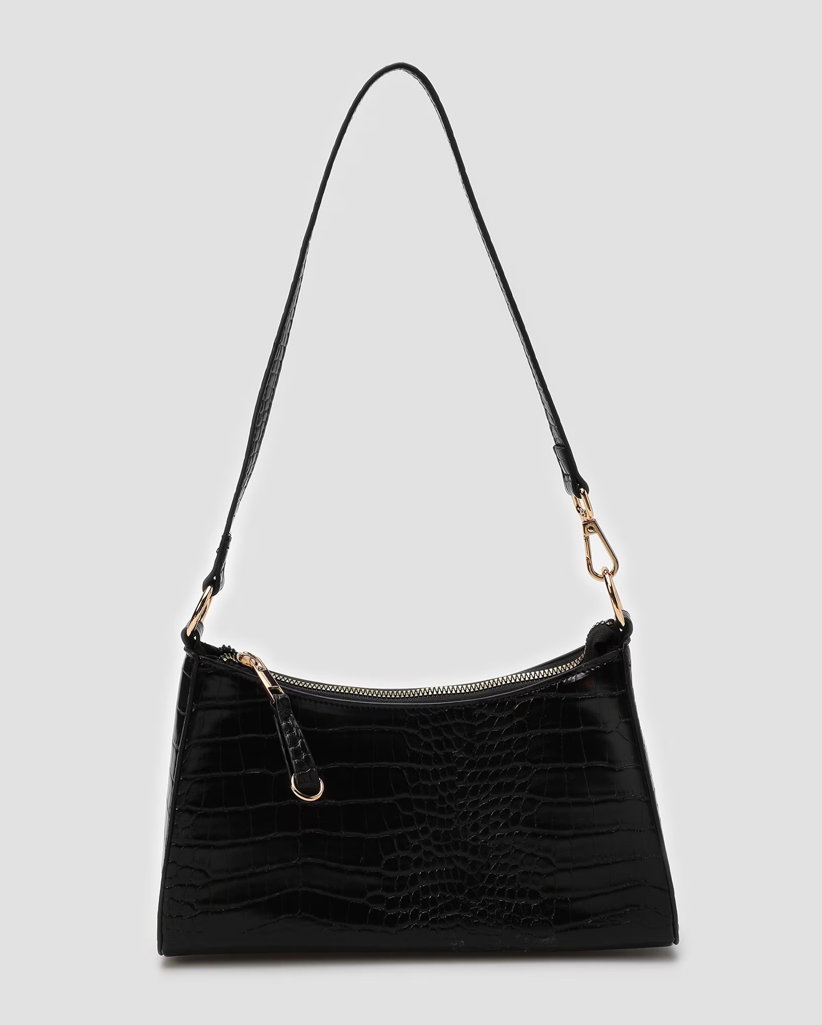 Bolsa feminina baguete croco com alça preta | Accessori by Riachuelo | Riachuelo (BR)