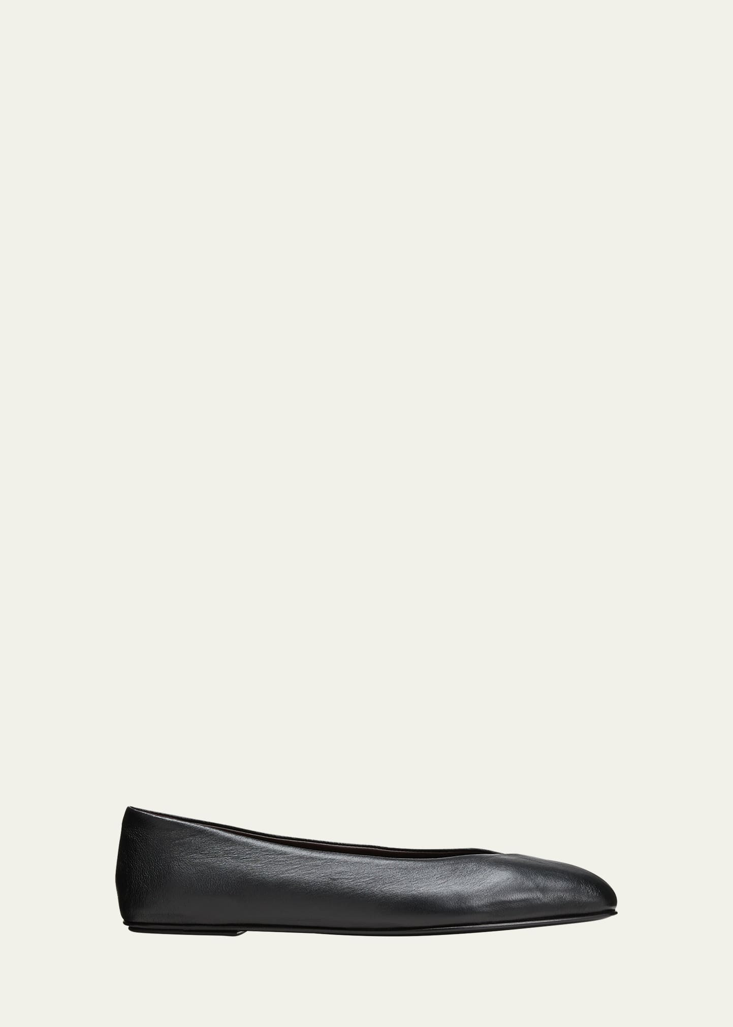 THE ROW Eva Leather Ballerina Flats | Bergdorf Goodman