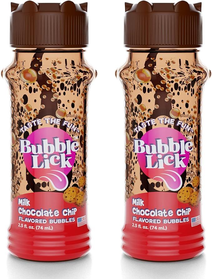 BubbleLick Premium Natural Chocolate Flavored Bubble Solution, 2 Pack of 2.5 oz Bottles, Created ... | Amazon (US)