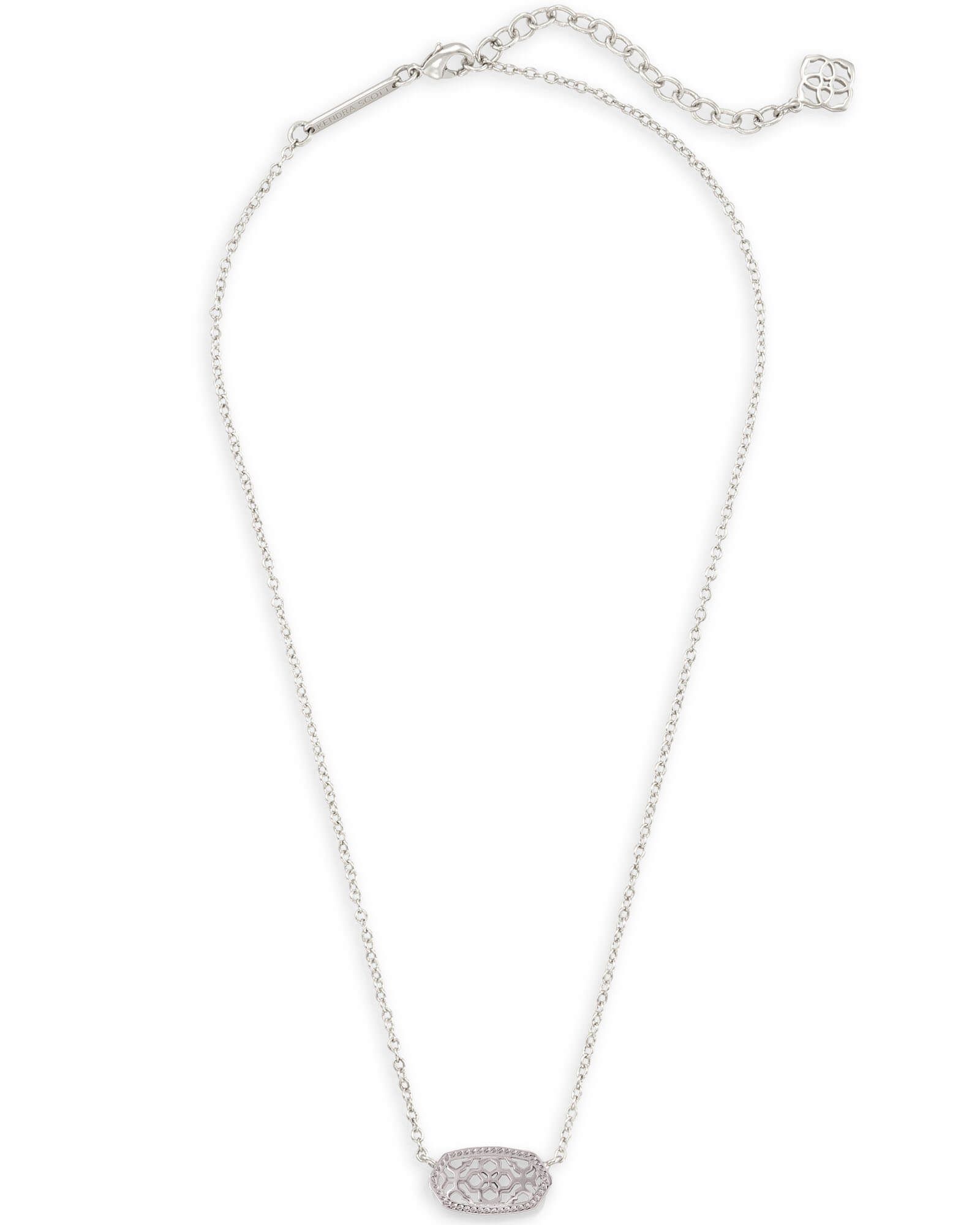 Elisa Silver Pendant Necklace in Silver Filigree | Kendra Scott