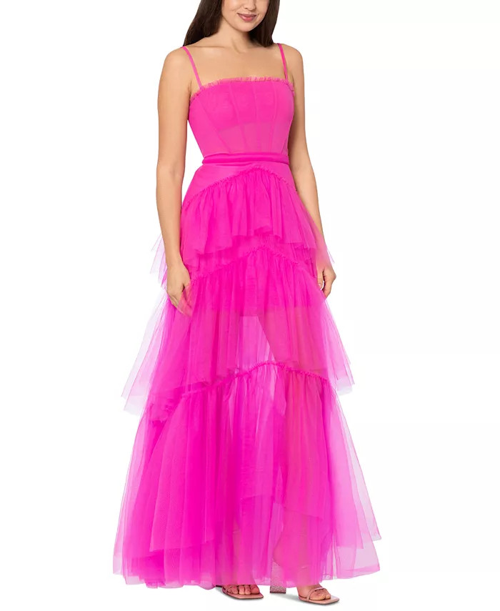 Mesh Corset Ball Gown | Macy's