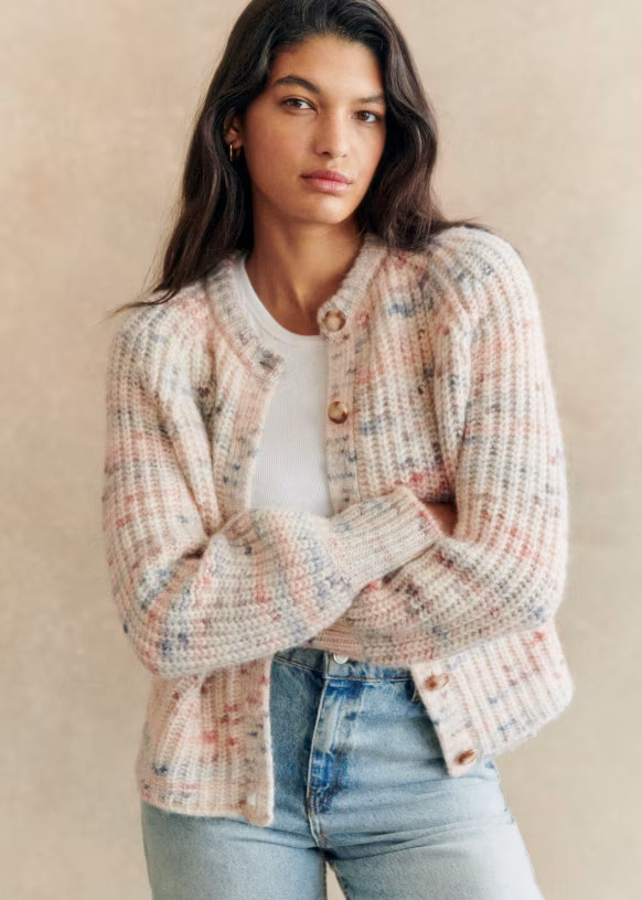 Pierre Cardigan - Blue Multicoloured - Alpaca - Sézane | Sezane Paris - US