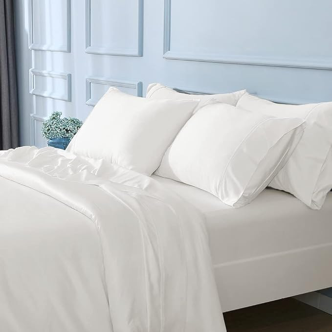 GOKOTTA King Size Bed Sheets 6 Piece Set, 100% Rayon Derived from Bamboo, Cooling for Hot Sleeper... | Amazon (US)