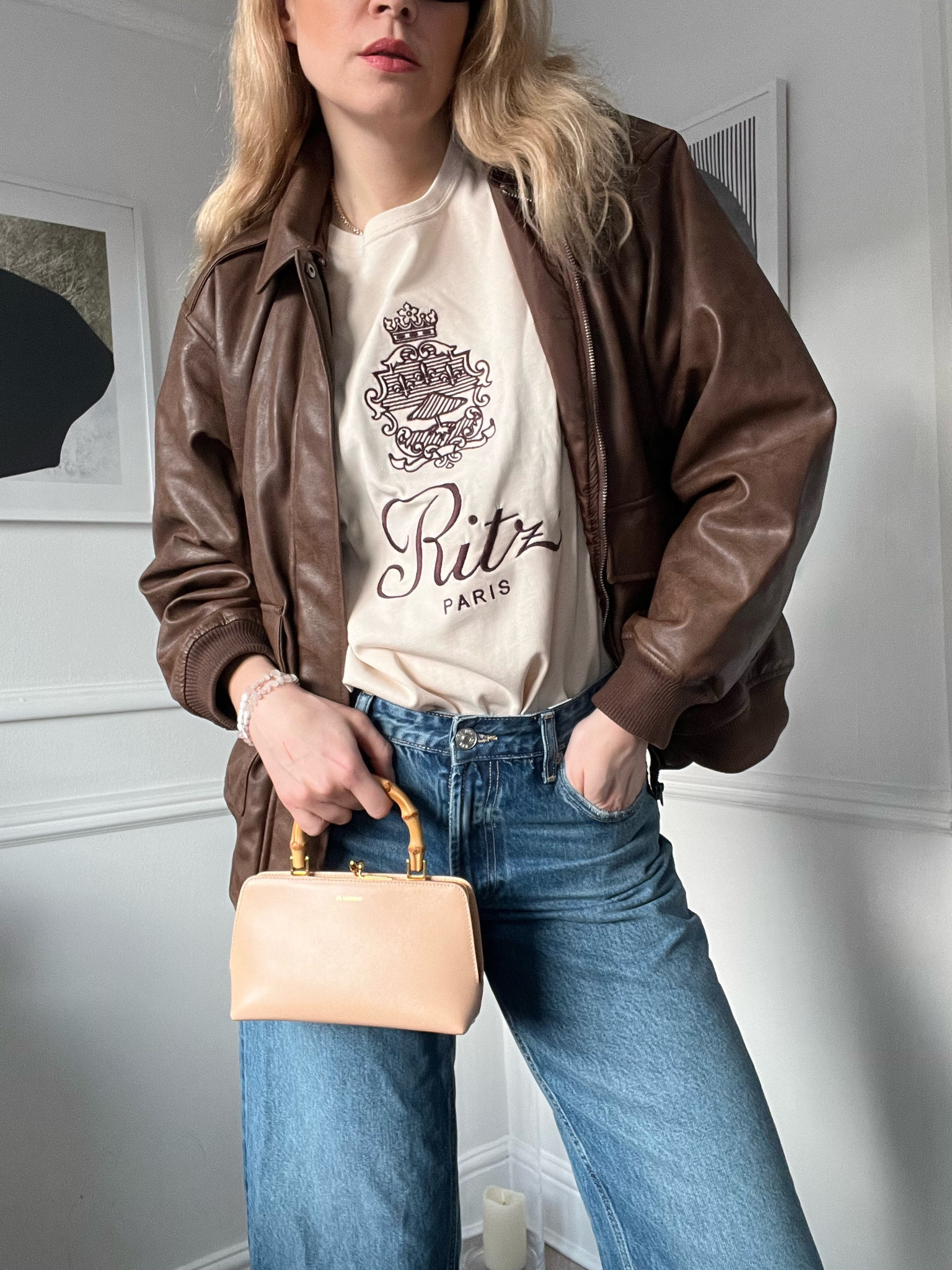 Framexritz Paris, ritz Paris tshirt, jil sander bag, Hm bomber, leather bomber 

#LTKstyletip #LTKeurope