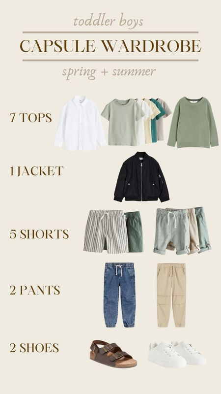 Toddler Boys Capsule Wardrobe - Toddler spring outfits - Toddler summer outfits - toddler boy clothing 


#LTKkids #LTKSeasonal