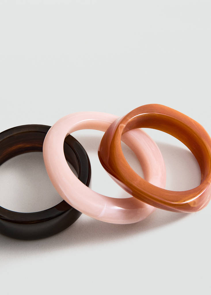Set of 3 combined bracelets brown - Woman - One size - MANGO | Mango (US/MX/AU)