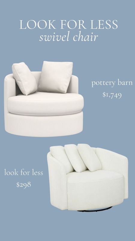 Drew Barrymore’s swivel chair is an amazing Pottery Barn Look for Less  

#LTKsalealert #LTKhome #LTKstyletip