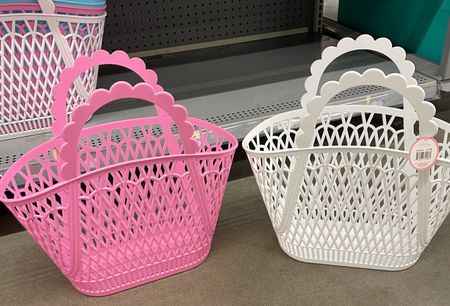 How CUTE are these little basket bags from the packed party line at Walmart? Love love love! Packed party, Easter basket, jelly bags, pink jelly bag, Walmart jelly bag, Walmart bags, spring Walmart finds 

#LTKstyletip #LTKSeasonal