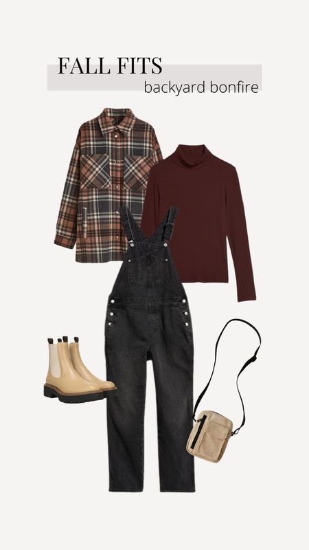 Fall Fits // Backyard Bonfire 🔥 I think you can never go wrong with some denim overalls , especially for fall! I’ve had my eye on these boots for awhile now and I’m always so tempting to order them! 

#LTKshoecrush #LTKfit #LTKSeasonal