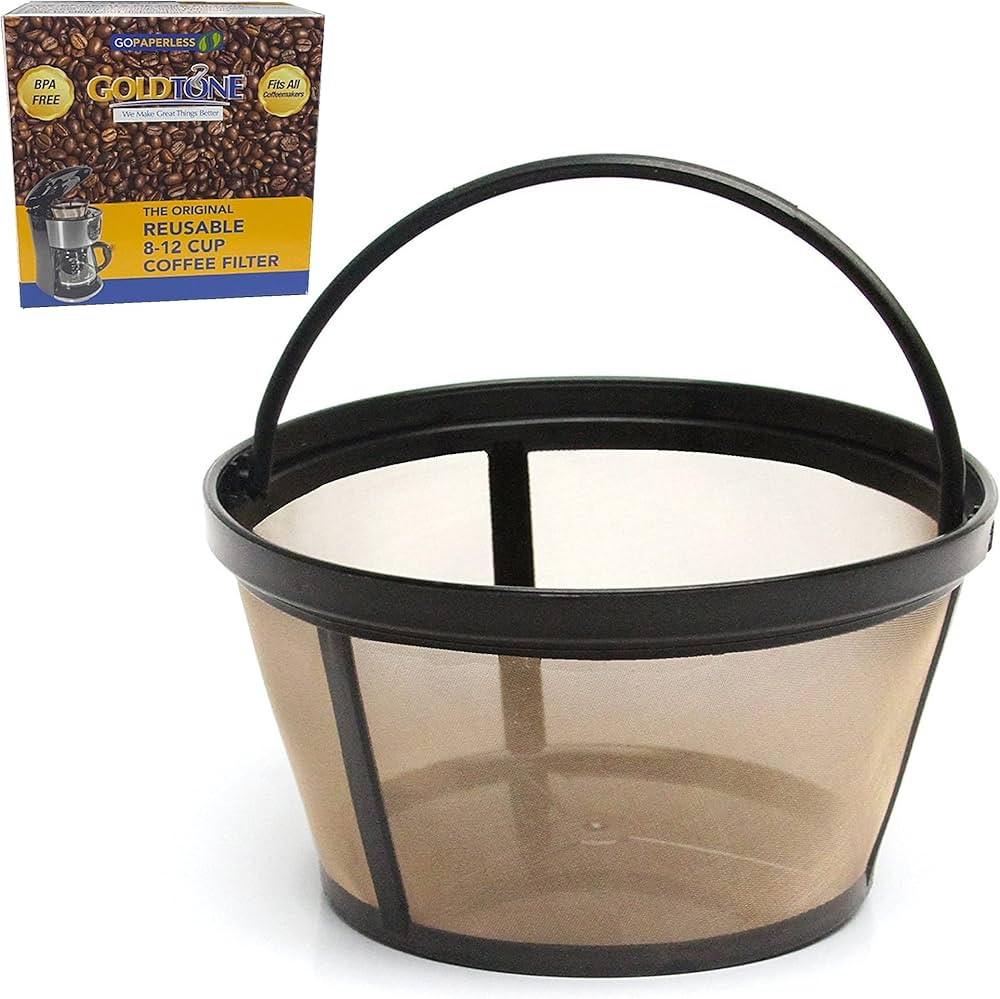 GOLDTONE Reusable 8-12 Cup Basket Coffee Filter fits Mr. Coffee Makers and Brewers, Replaces your... | Amazon (US)