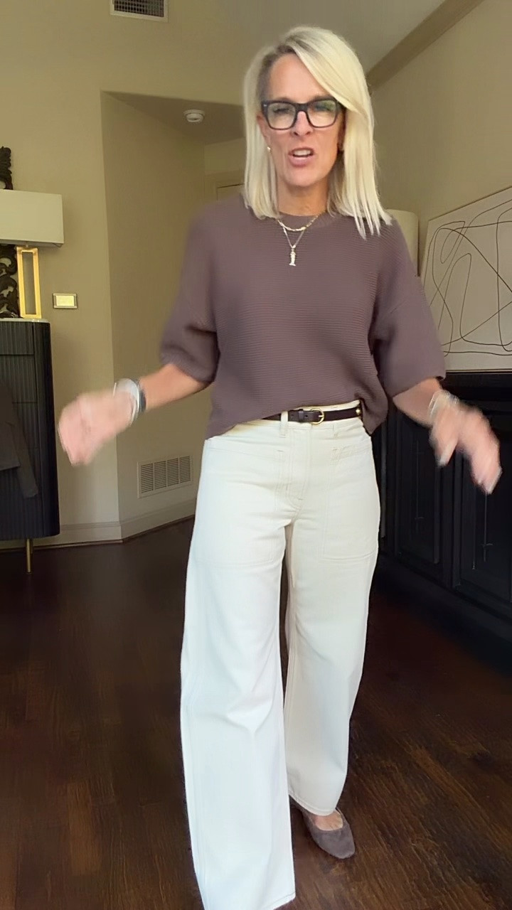 Headed to a birthday dinner, and new arrival denim from @jcrew 
And this short sleeve sweater 
Sweater - Small.
Denim – tts￼￼

#LTKootd #LTKgrwm #LTKOver40