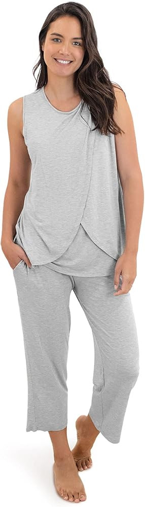 Kindred Bravely Tulip Hem Maternity Pajamas & Post Partum Lounge Sets For Women | Postpartum Paja... | Amazon (US)
