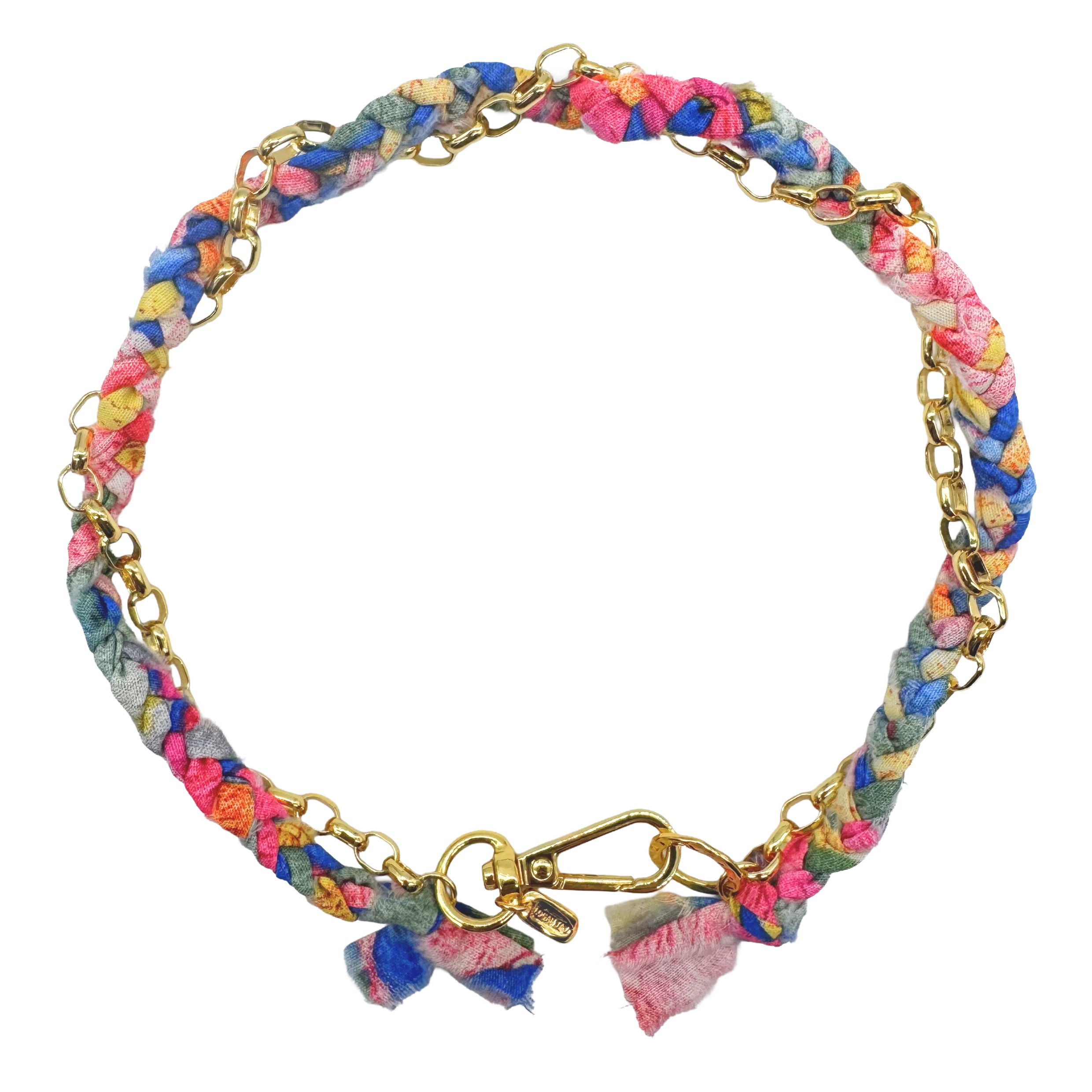 Multi Fabric Chain Necklace | Logan Tay
