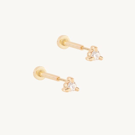 Flat Back Petite Angel Hair Stud (single) | Catbird
