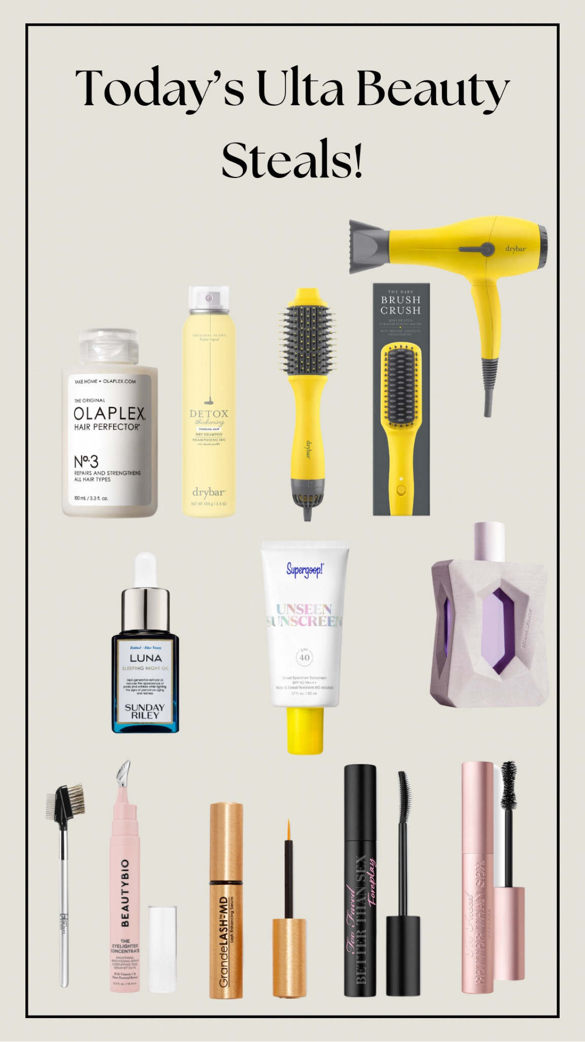 Todays Ulta Beauty Steals!

#LTKSaleAlert #LTKFindsUnder100 #LTKBeauty