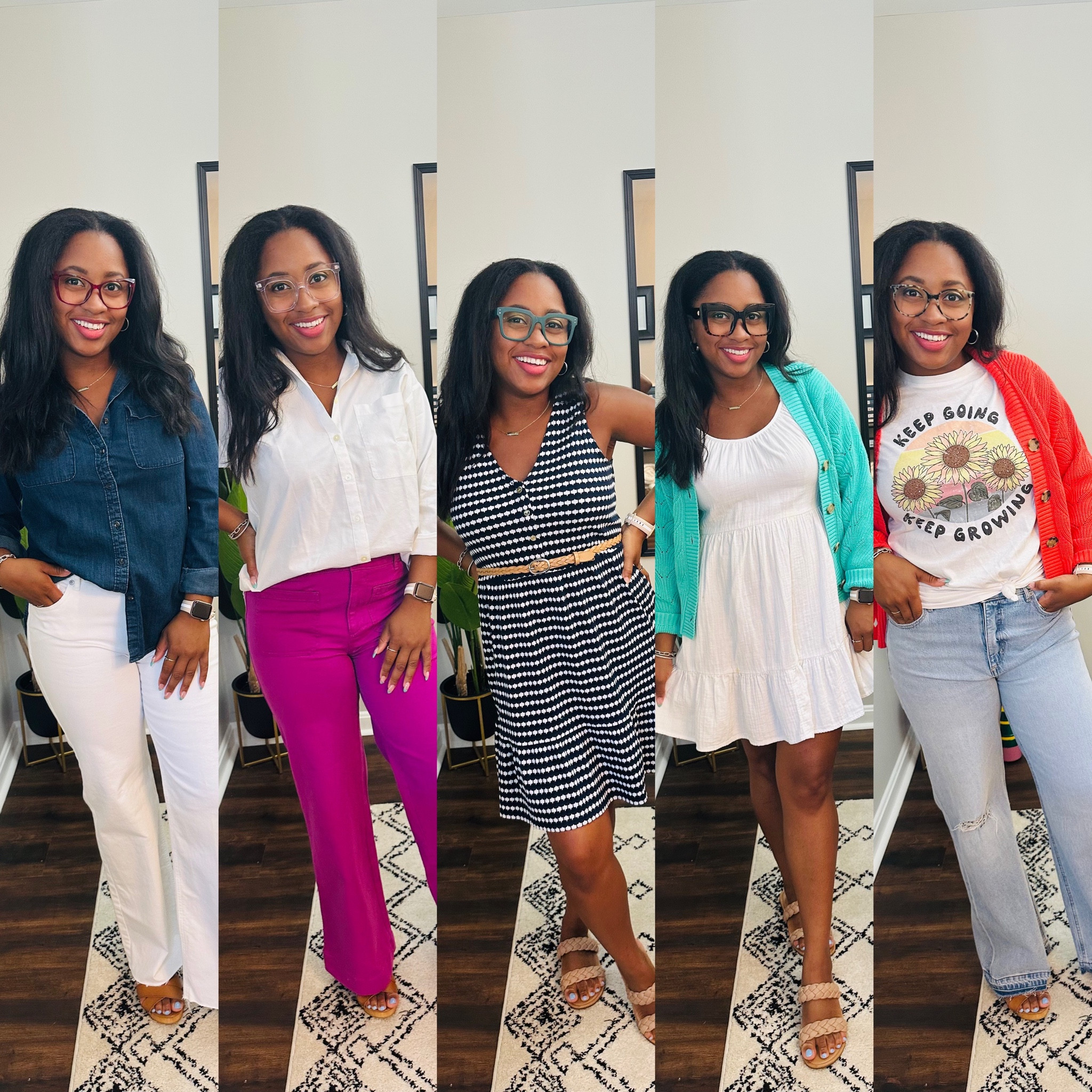 5 Teacher Outfits from Loft ✏️
Teachers save 15% until August 20th on top of current promotions!

1. Jeans (Size 28)
2. Pants (4 - size down) Shirt (S)
3. Dress (XS - size down)
4. Cardigan (S)
5. Cardigan (S) and Jeans (Size 28)

#LTKBacktoSchool #LTKsalealert #LTKworkwear