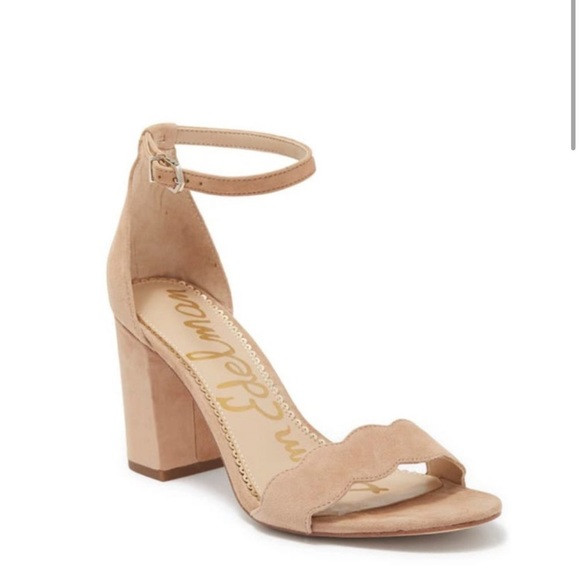 Sam Edelman Odila Nude Suede Block Heels | Poshmark