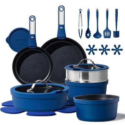 Carote 23pc Premium Nonstick Detachable Cookware Set With Lids and Tools Klein Blue | Target
