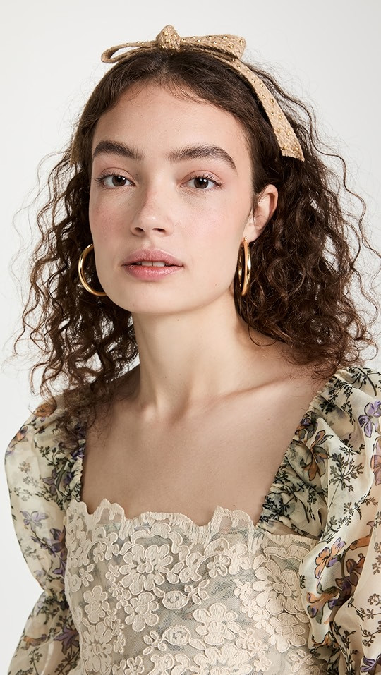 Embellished Bardot Slim Ribbon Headband | Shopbop