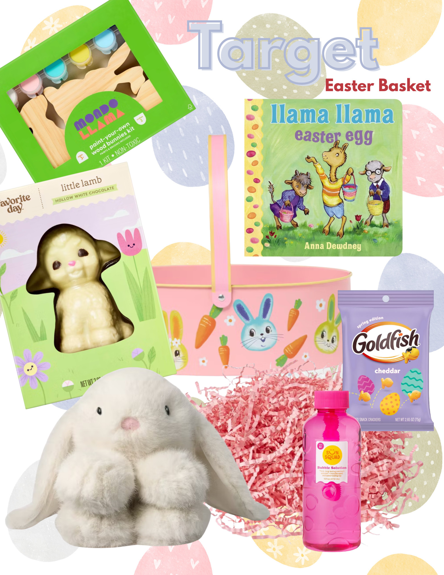 The sweetest Target Easter basket idea 🐰💗 If you’re putting together a cute pink Easter basket this year, here’s some easy, affordable inspiration! I used a soft pink basket with pink Easter grass and filled it with toddler/kid favorites — Goldfish snacks, bubbles, a sweet children’s book, a chocolate lamb, the cutest stuffed bunny, and a simple Easter craft to keep little hands busy.
Everything is budget-friendly and easy to grab during your Target run. Perfect if you love a mix of practical treats, something sweet, and one fun activity.
Save this for Easter basket inspo + tap to shop all the details 🌸✨
#targetfinds #easterbasketideas #easterforkids #momlife #springinspo 

 #LTKSpringSale #LTKBaby #LTKKids