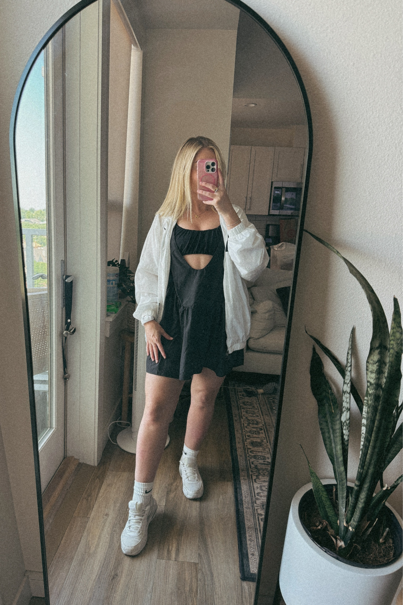 lightweight athleisure 🤌 wearing a size small, comes with biker shorts but not attached  

#LTKFitness #LTKShoeCrush #LTKActive