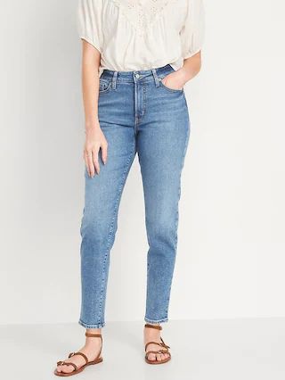 High-Waisted O.G. Straight Medium-Wash Extra Stretch Jeans for Women | Old Navy (US)