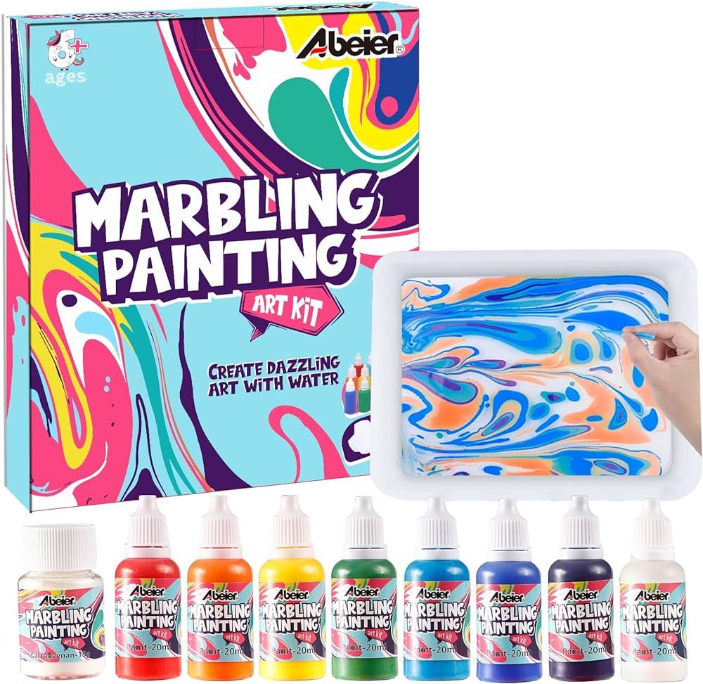 Marbling Paint Kit For Kids, Arts and Crafts for Teens, Preteens, Kids Ages 6-12 - Creative Toys ... | Amazon (US)