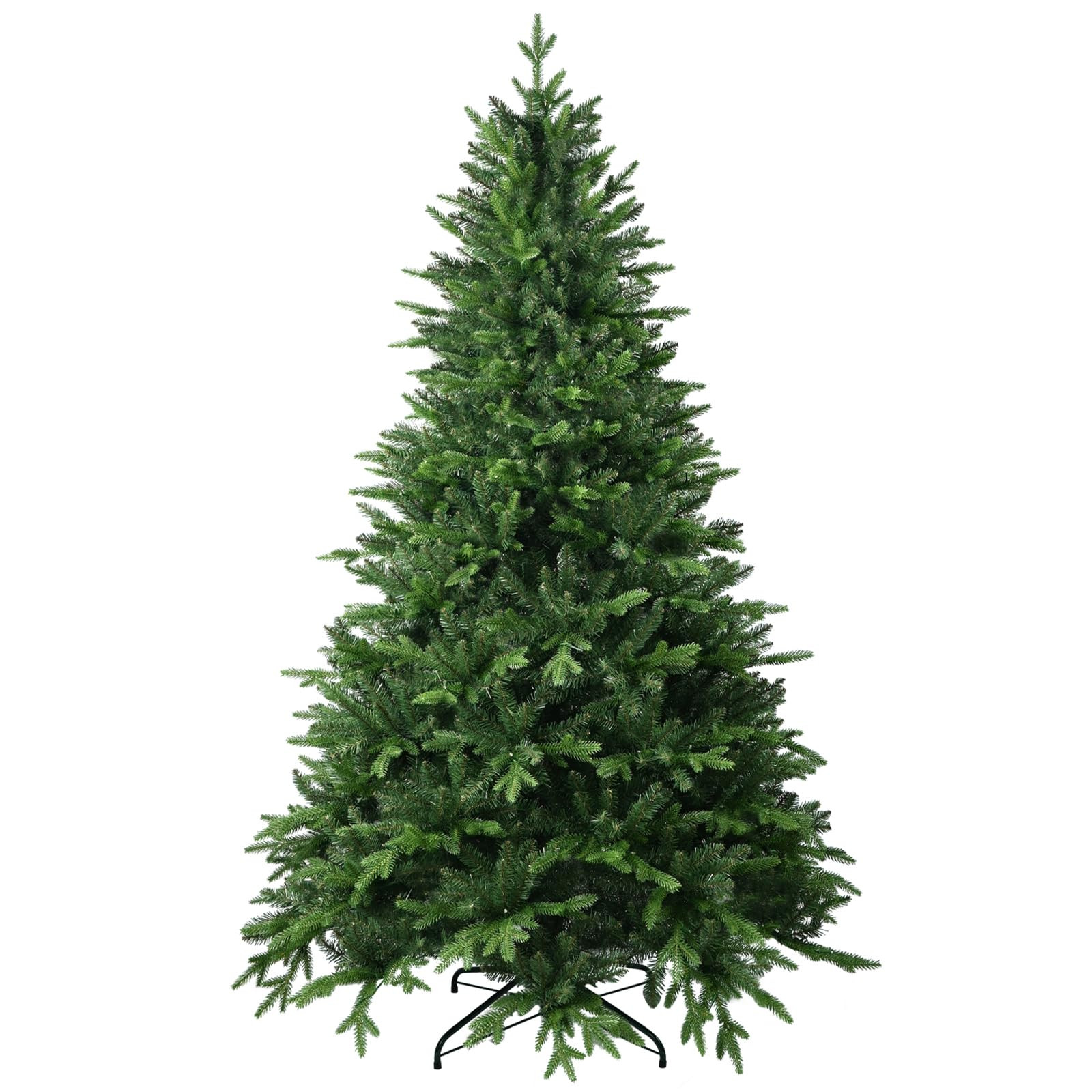 7 FT Artificial Christmas Tree with 1971 PE&PVC Mixed Branch Tips, Unlit Hinged Premium Spruce Fa... | Amazon (US)