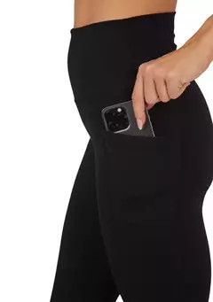 Yogalicious Women's High Rise Interlock Tribeca Cropped Leggings with Side Pocket | Belk