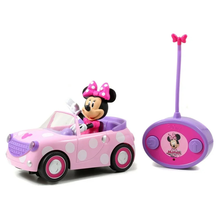 Jada Toys Disney Junior 7.5" Minnie Mouse Roadster RC Radio Control Car(Pink Polka Dots) | Walmart (US)