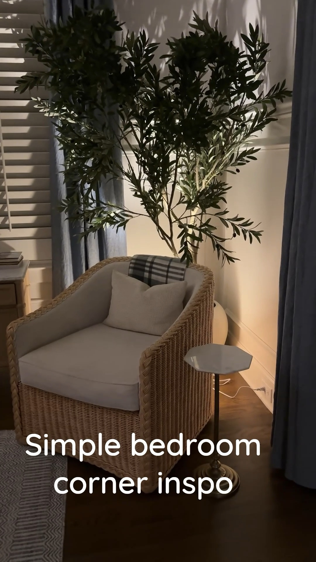When a bedroom feels cold, add a chair / reading nook. This faux tree is the only plant I can’t kill haha and the small marble table is perfect to put down a drink and doesn’t overwhelm the space. The Uplights for the tree give it that extra luxe feel and is super calming before bed time  

#LTKFindsUnder100 #LTKmomlife #LTKHome