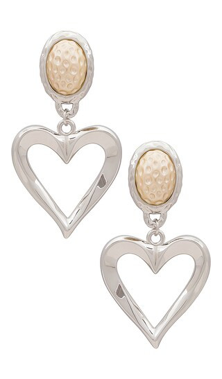 Sally Ride Earrings in Silver & Pearl | Revolve Clothing (Global)