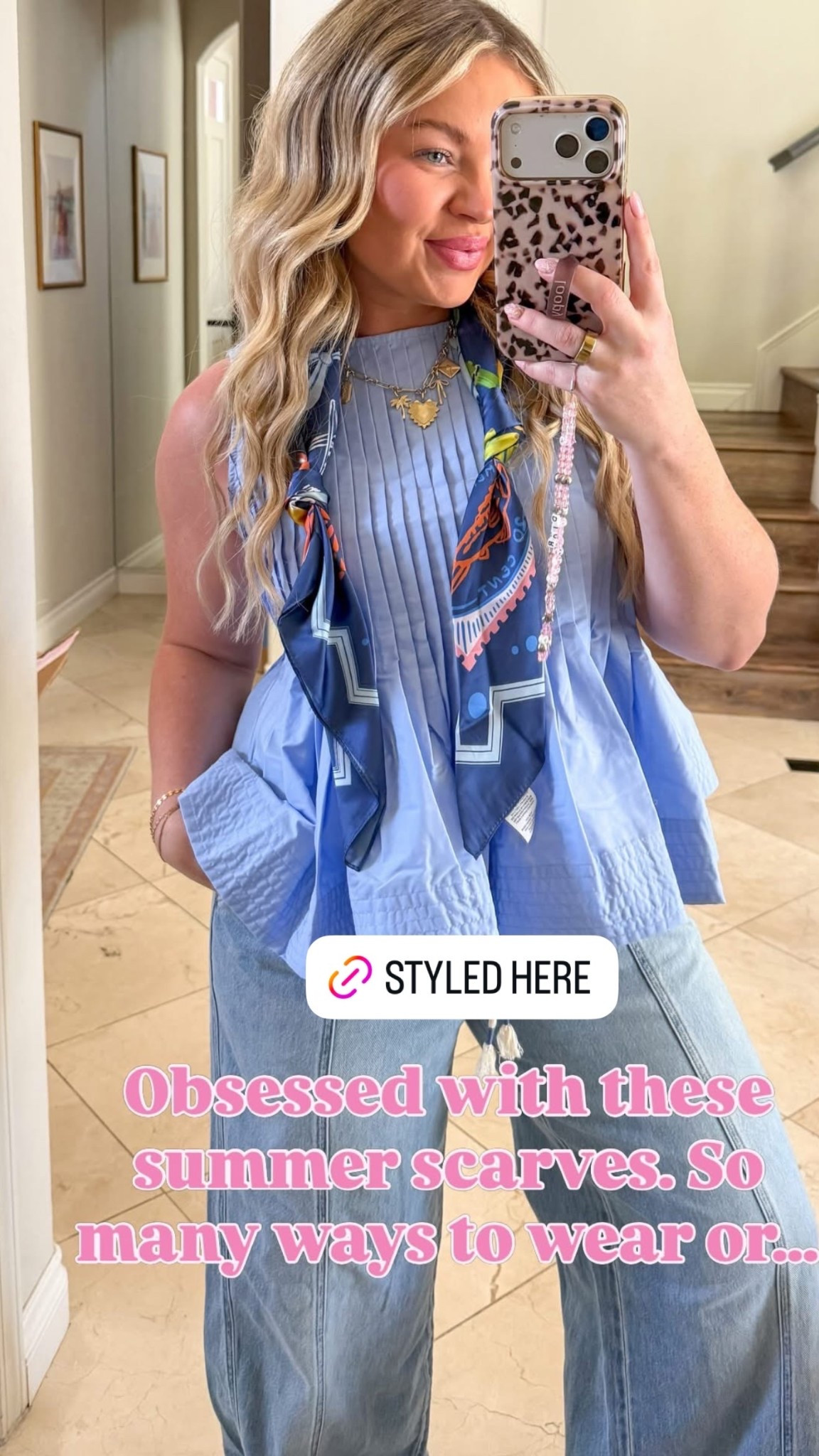 How I styled the scarf! Love these blues together!

#LTKSeasonal #LTKMidsize