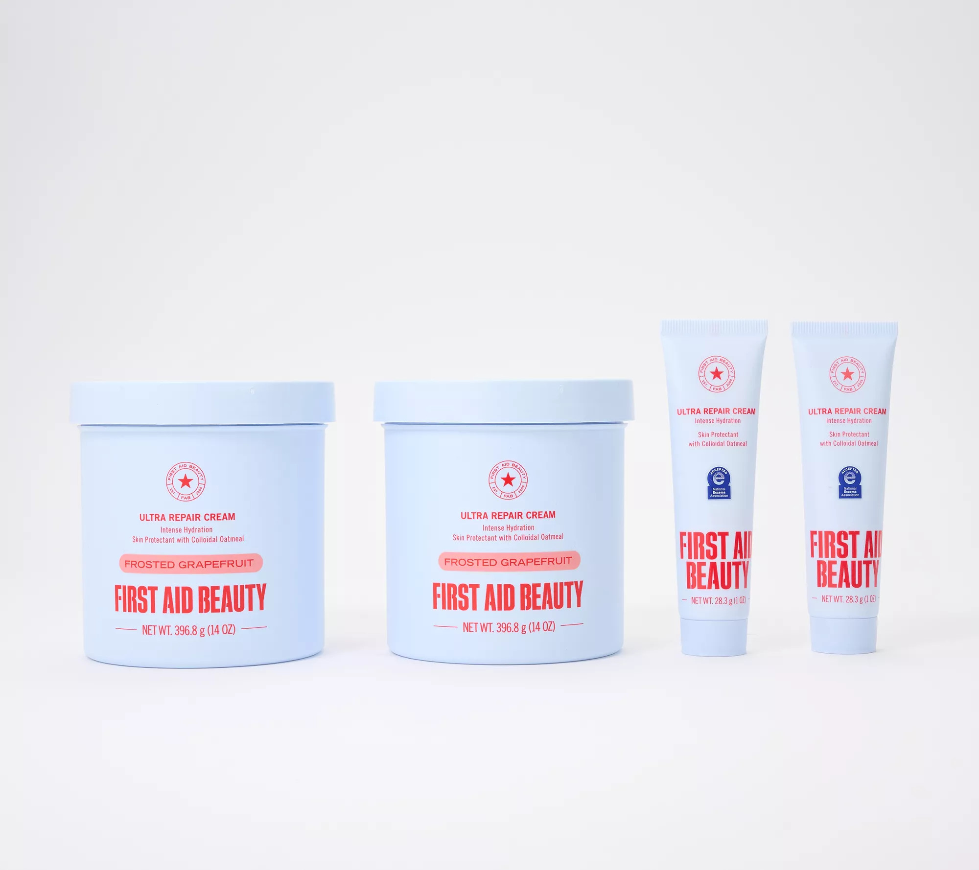 First Aid Beauty 14oz Ultra Repair Cream Duo w/ (2) 1oz Minis | QVC