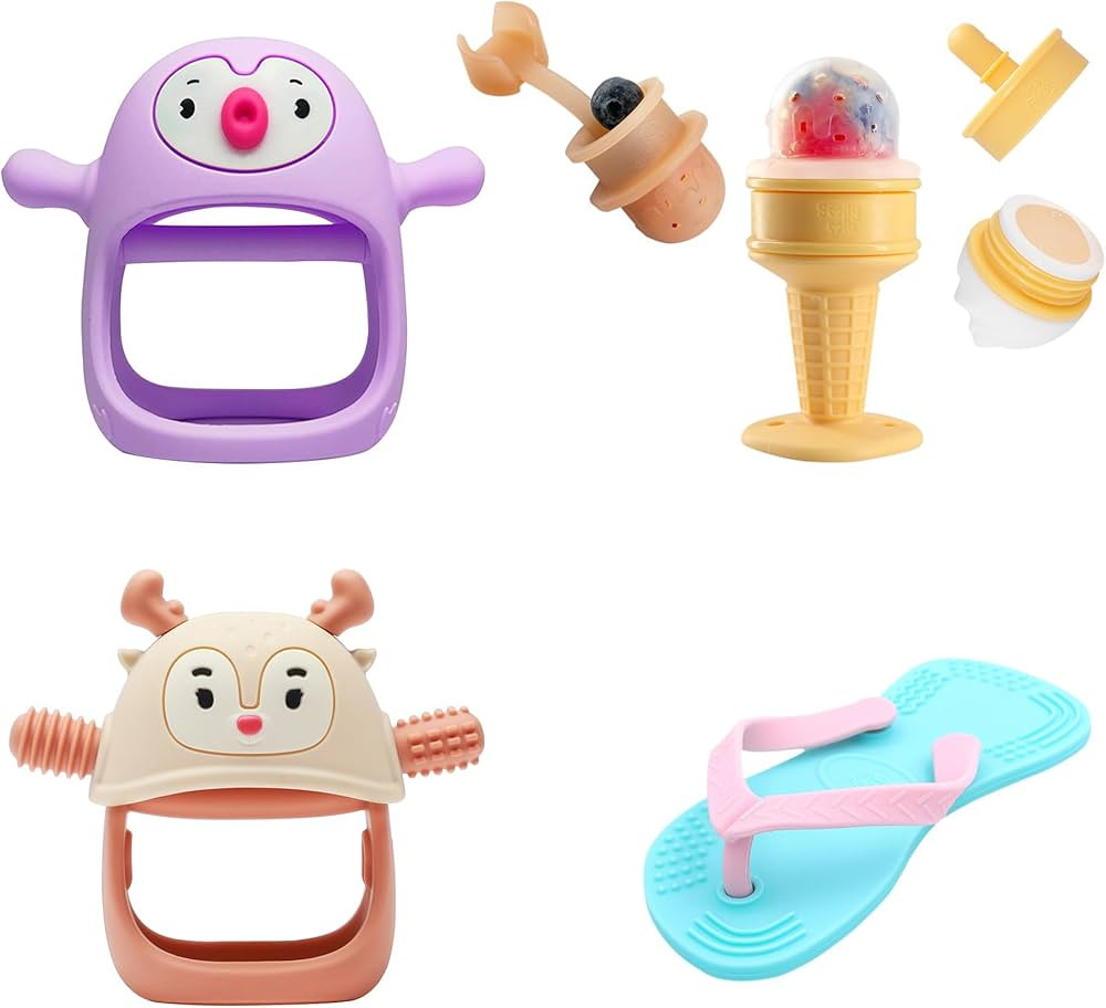 Teething Toys Combo from New Born to Primary Tooth Finish Developing | Amazon (US)