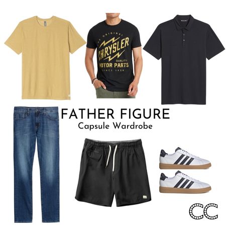 FATHER FIGURE MEN’S CAPSULE WARDROBE

Most men hate to shop but love looking good. You're gonna want him to have this 6-pack as much as he does.

1. Premium Denim
2. Travis Mathew Performance Polo
3. Vuori Strato Tech T-Shirt
4. Goodfellow Graphic Tee
5. Vuori Hybrid Shorts
6. Adidas Sneakers

Get more info on all 7 sample sets. 
Use the links below to shop all the color combos you see. Most are available at Nordstrom or Vuori

https://closetchoreography.com/father-figure-mens-capsule-wardrobe/

#LTKActive #LTKFindsUnder50 #LTKGiftGuide