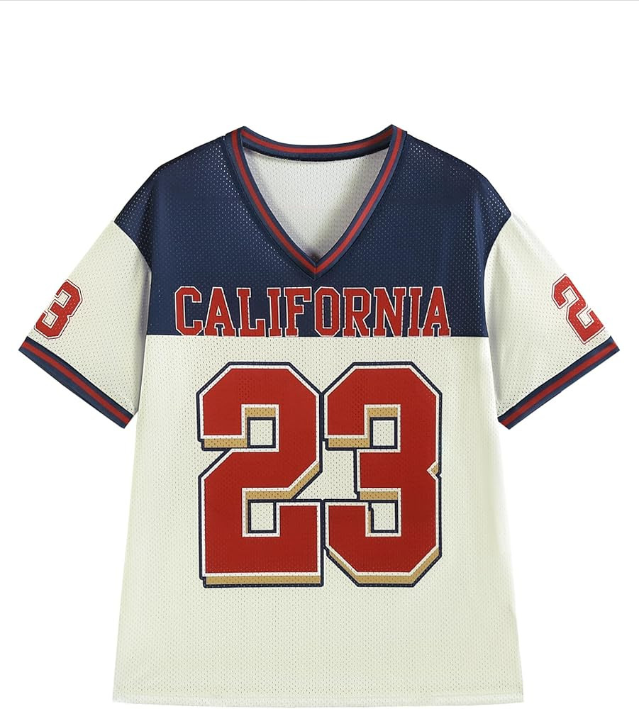 LOMON Unisex Short Sleeve Jersey Shirts 2026 World Cup Vintage Graphic Tee Y2K V Neck Fashion Num... | Amazon (US)