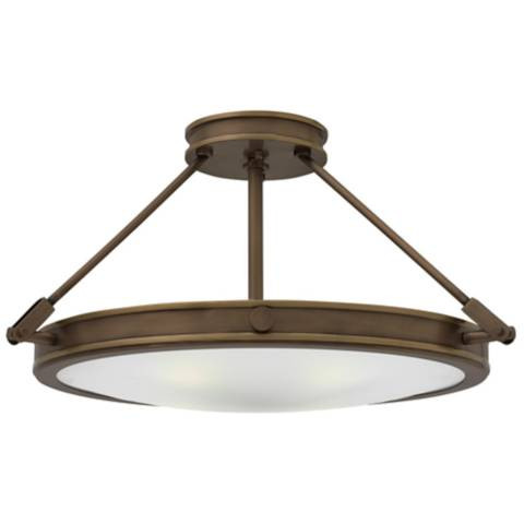 Foyer Collier-Medium Semi-Flush Mount-Light Oiled Bronze - #92J40 | Lamps Plus | Lamps Plus