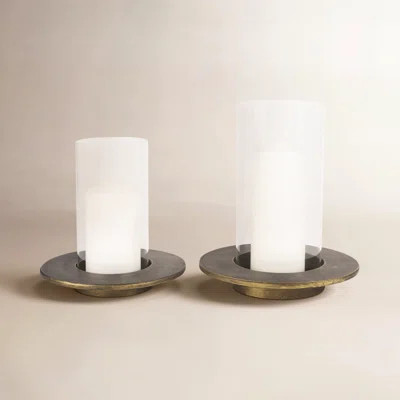 Otera 13.98'' H Metal Tabletop Hurricane | Wayfair North America