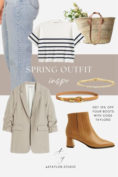 Spring textures and stripes - perfect outfit formula!

#LTKstyletip #LTKSeasonal #LTKSpringSale