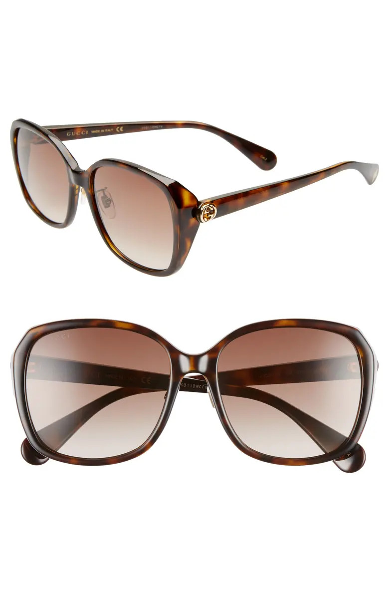 Gucci 57mm Square Sunglasses | Nordstrom | Nordstrom