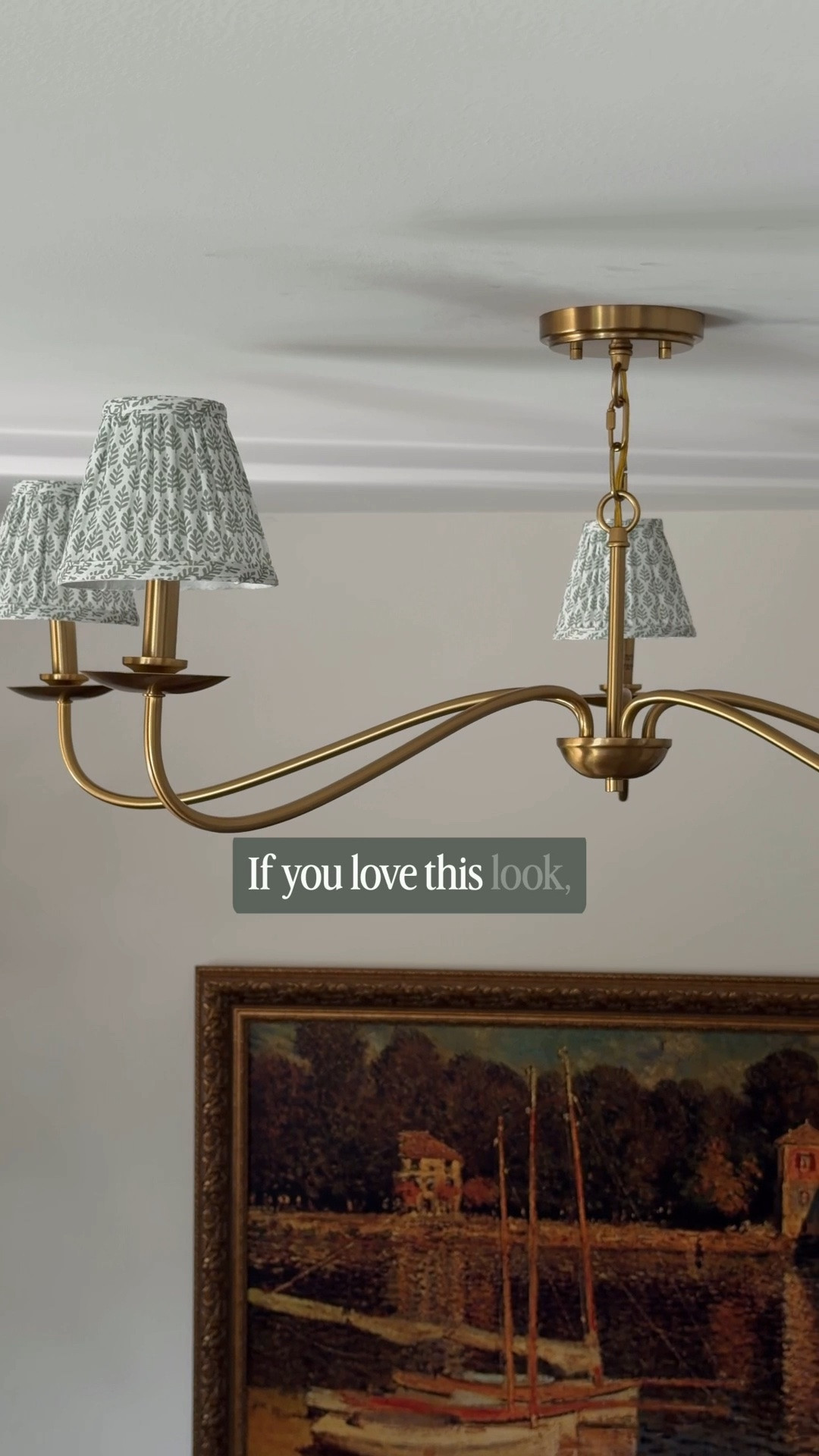 Love this look? Here’s exactly what I used.

I started with this simple gold chandelier because it has the perfect drop for my 8-foot ceilings. Then I swapped the plain shades for these printed ones, and they instantly gave it that cozy English cottage feel. It’s such an easy way to make a basic chandelier look more custom.

#LTKHome #LTKSaleAlert
